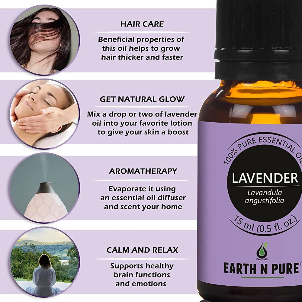 Earth N Pure Lavender & Peppermint Essential Oils | Grocsy