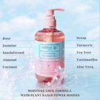 Natural Vibes Deep Cleanse & Exfoliating Routine - Shower Gel Body Wash & Scrubbing Glove | Grocsy