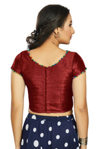 Aastha Fashion Women's Maroon Art Silk Designer Party Wear Readymade Blouse | Grocsy
