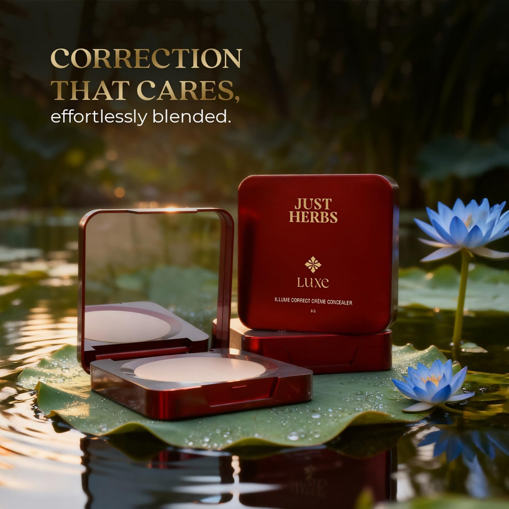 Just Herbs Luxe Illume Correct Créme Concealer Covers Dark Circles (140 Sand) | Grocsy