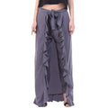 Asmaani Grey Color Plain Ruffle Palazzo | Grocsy