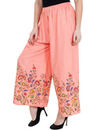 Mominos Fashion Peach Floral Design Palazzo | Grocsy