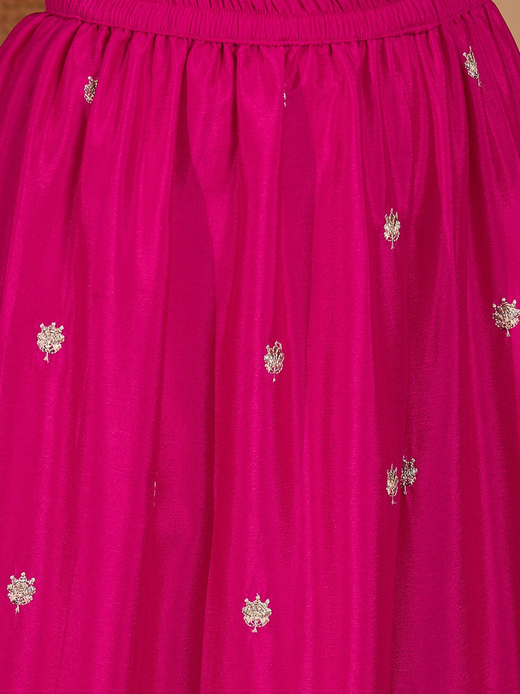 Joban Fashion Embroidery Pink Chinon Silk Kurta Set | Grocsy