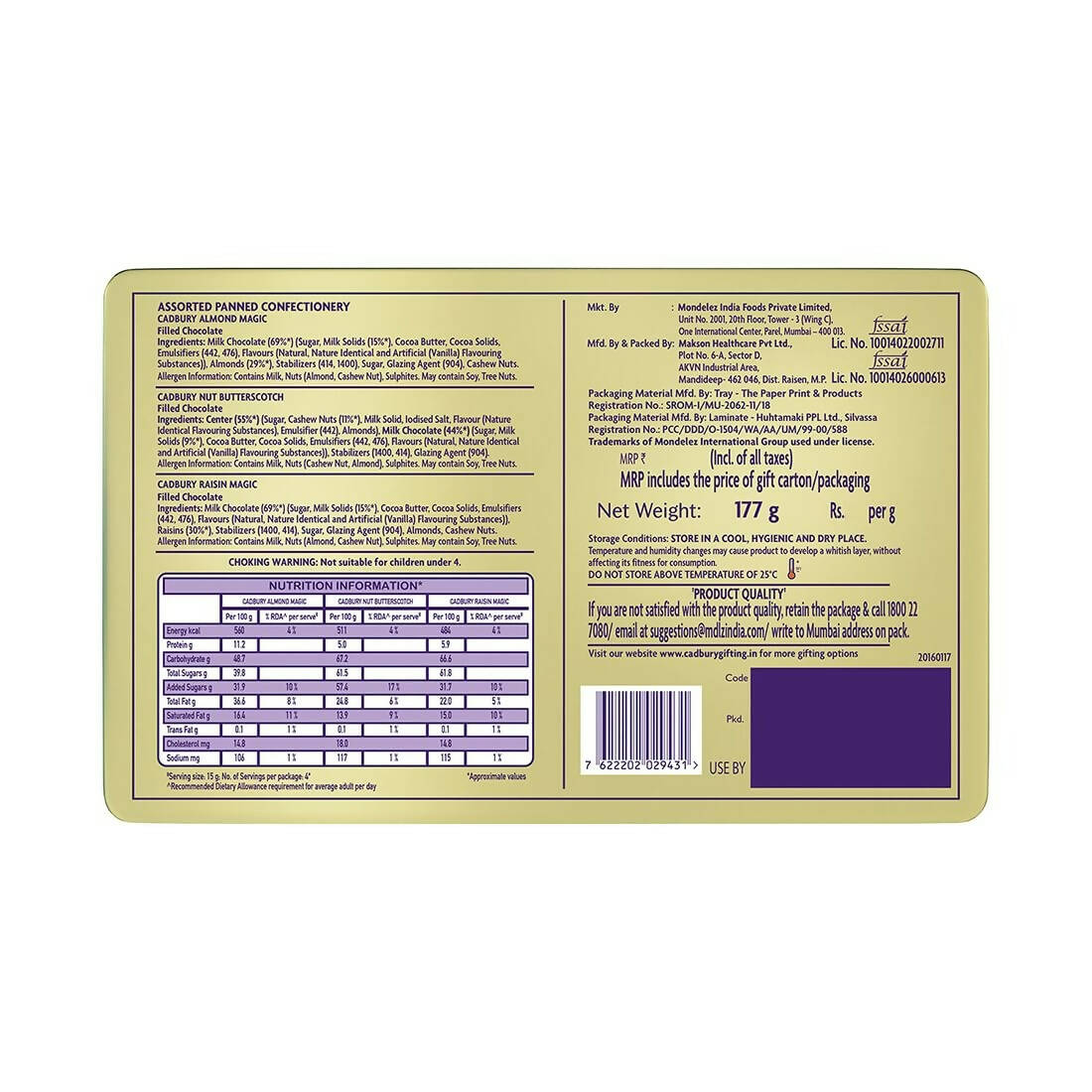 Cadbury Celebrations Rich Dry Fruit Collection Chocolate | Grocsy