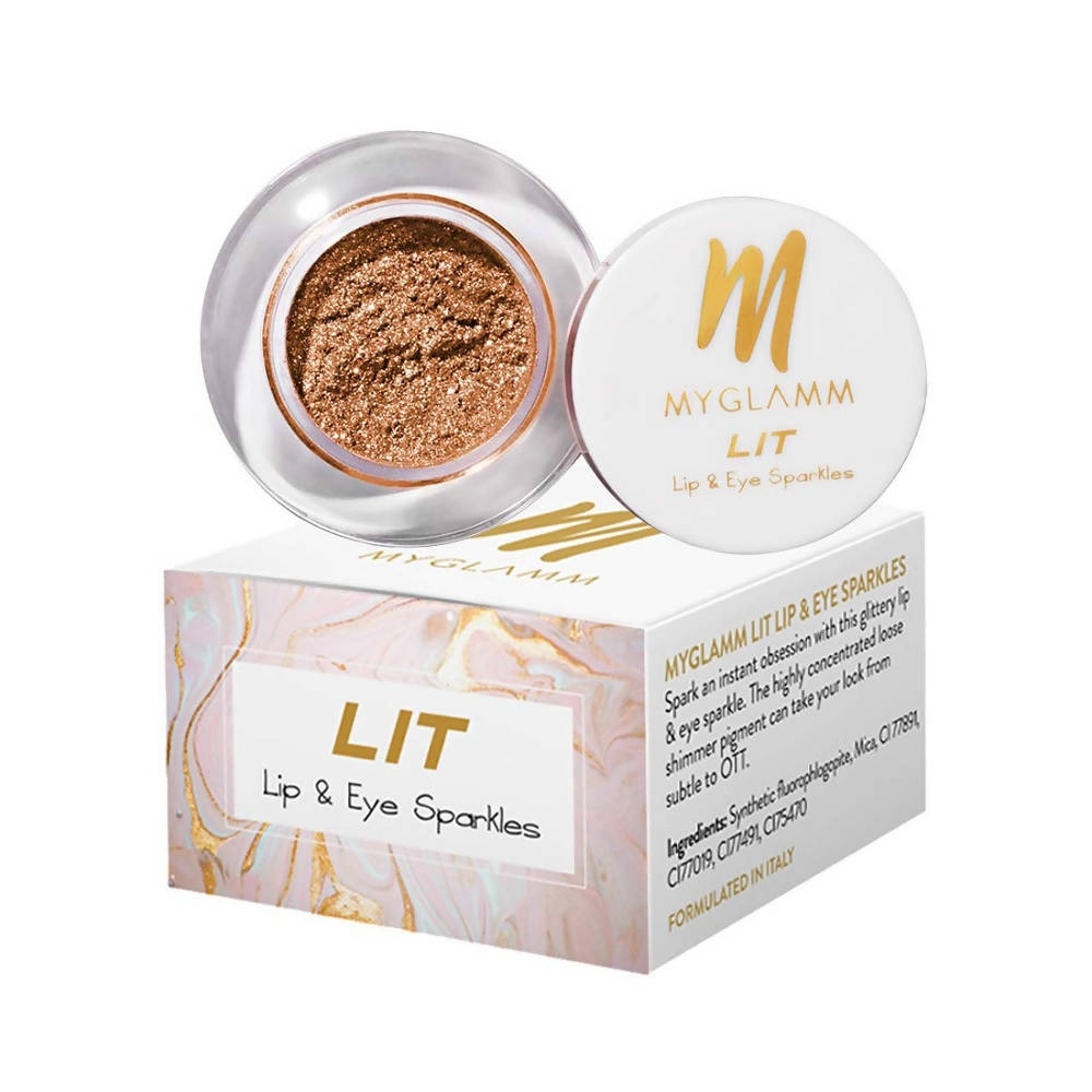 MYGLAMM LIT Lip & Eye Sparkle (Crown Jewels) | Grocsy