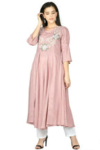 Joban Fashion Rose Gold Cotton Rayon Kurta Set | Grocsy