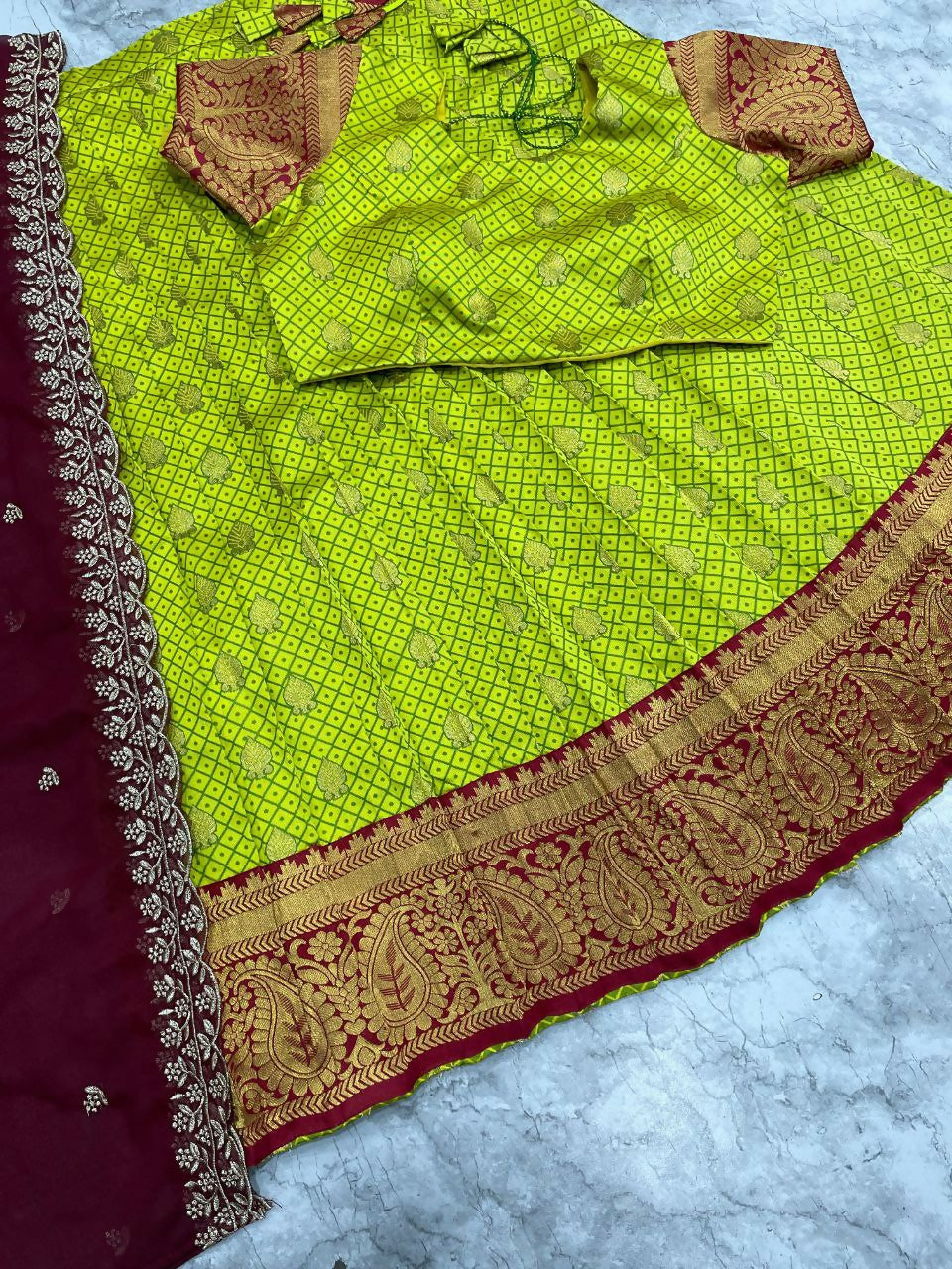 Teeya Creation New Womens Latest Embroidered Designer Lehenga Choli Set - Parrot-Green | Grocsy