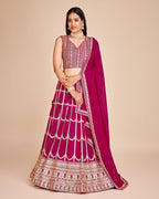 Lehenga Mart Designer Wedding Lehenga Choli For Women - Pink | Grocsy