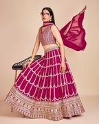 Lehenga Mart Designer Wedding Lehenga Choli For Women - Pink | Grocsy
