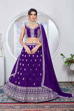 Lehenga Mart Designer Wedding Lehenga Choli For Women - Blue | Grocsy