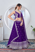 Lehenga Mart Designer Wedding Lehenga Choli For Women - Blue | Grocsy