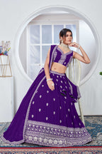 Lehenga Mart Designer Wedding Lehenga Choli For Women - Blue | Grocsy