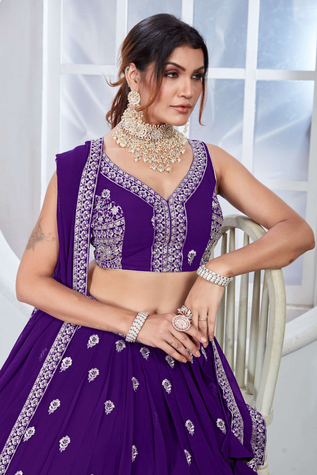 Lehenga Mart Designer Wedding Lehenga Choli For Women - Blue | Grocsy