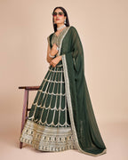 Lehenga Mart Designer Wedding Lehenga Choli For Women - Green | Grocsy