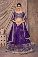 Lehenga Mart Designer Wedding Lehenga Choli For Women - Blue | Grocsy