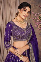 Lehenga Mart Designer Wedding Lehenga Choli For Women - Blue | Grocsy