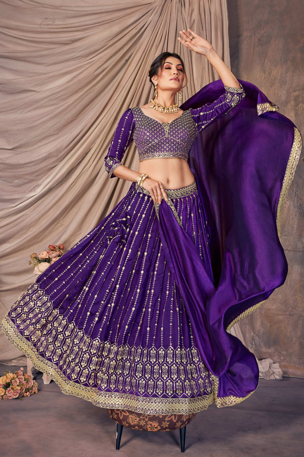 Lehenga Mart Designer Wedding Lehenga Choli For Women - Blue | Grocsy