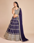 Lehenga Mart Designer Wedding Lehenga Choli For Women - Navy Blue | Grocsy
