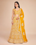 Lehenga Mart Designer Wedding Lehenga Choli For Women - Yellow | Grocsy
