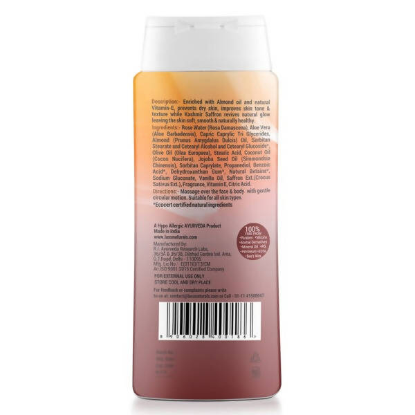 Lass Naturals Almond Saffron Face & Body Lotion | Grocsy