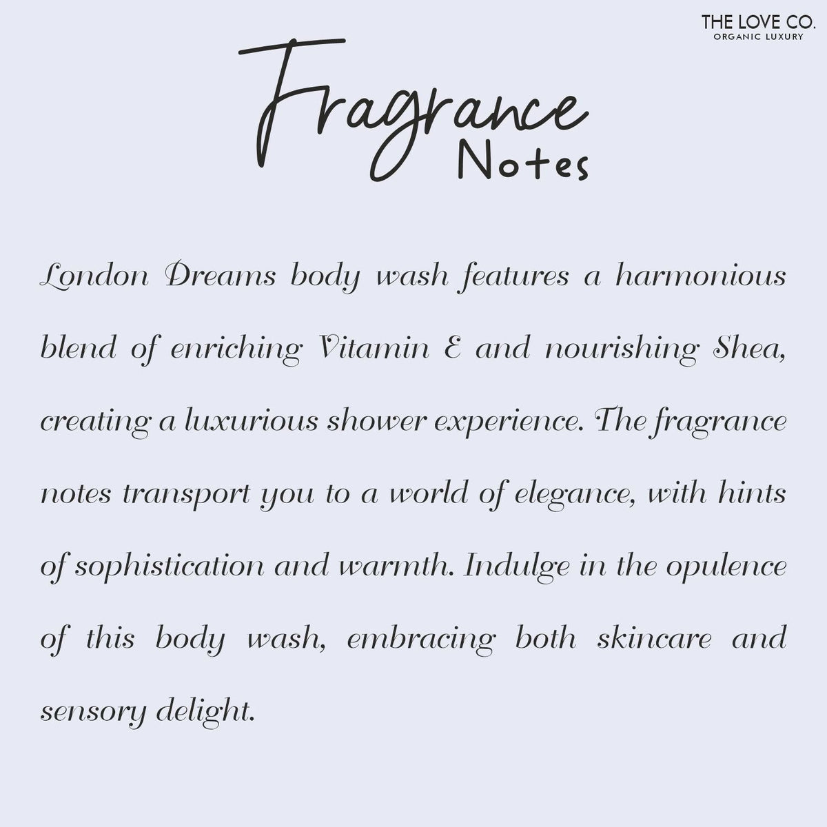 The Love Co. London Dreams Body Wash | Grocsy