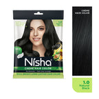 Nisha Creme Hair Color for Women - Natural Black | Grocsy