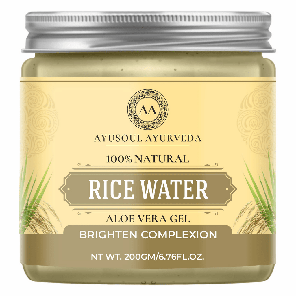 Ayusoul Ayurveda Rice Water Aloe Vera Gel For Body Skin Treatment | Grocsy