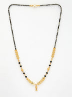 NVR Women's Set of 2 Gold-Polished Black Beaded Mangalsutra | Grocsy
