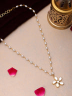 Ruby Raang Gold Flower Kundan Necklace | Grocsy
