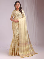 Shree Shyam Fashion Organza Gold Saree | Grocsy