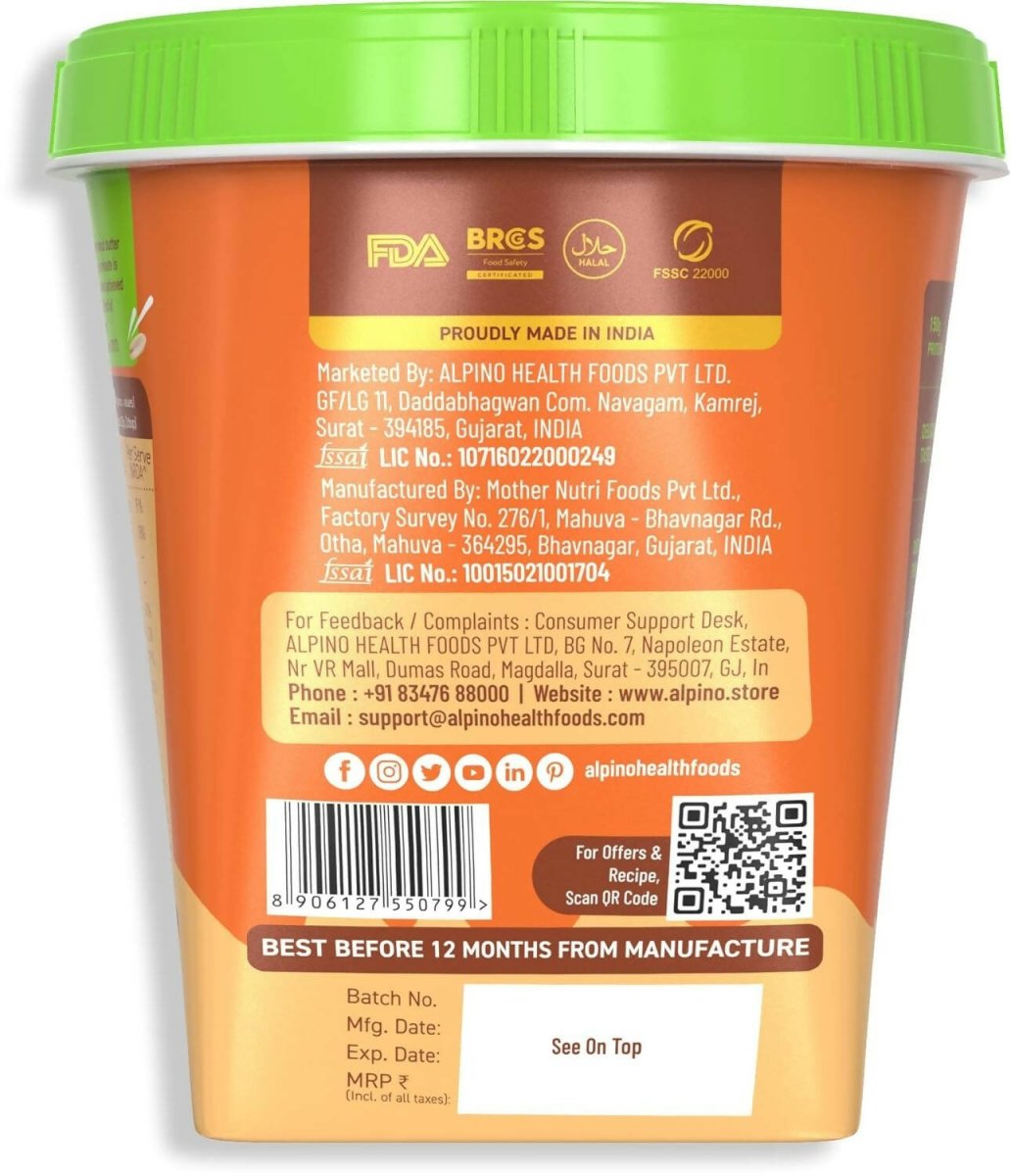 Alpino High Protein Jaggery Peanut Butter Smooth | Grocsy