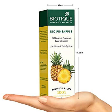 Biotique Advanced Ayurveda Bio Pineapple Oil Control Foaming Face Cleanser | Grocsy