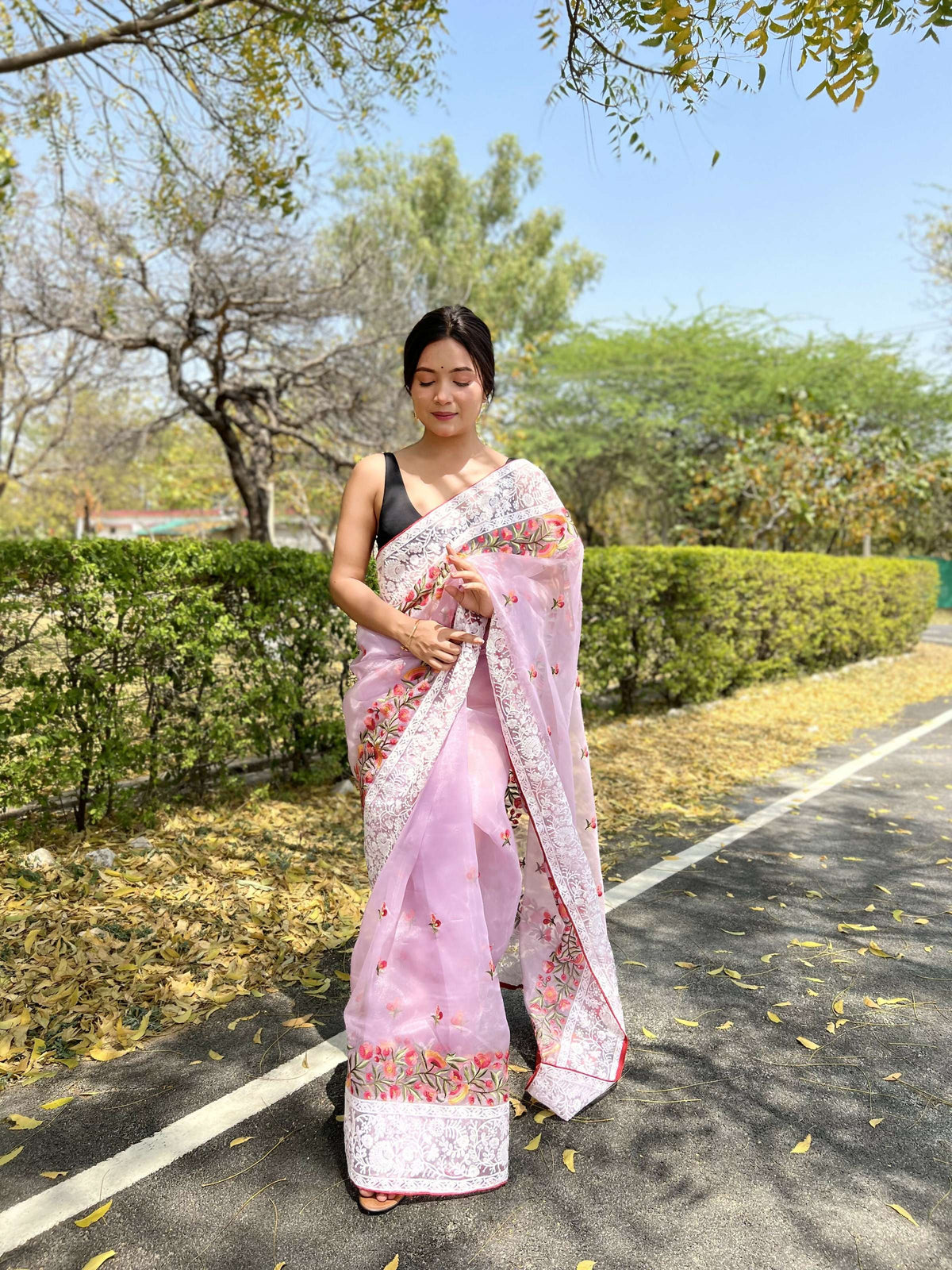 Vamsee Riddhi-Siddhi -1 Lavender Organza Saree | Grocsy