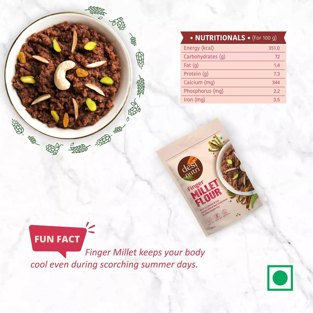 Desi Nutri Finger Millet Flour | Grocsy
