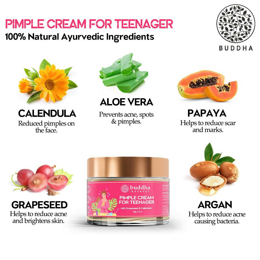 Buddha Natural Pimple Cream for Teenager (11 to 19 Years) | Grocsy