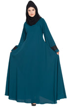 Bashariya Umbrella Flare Abaya With Lacework On Sleeves | Grocsy