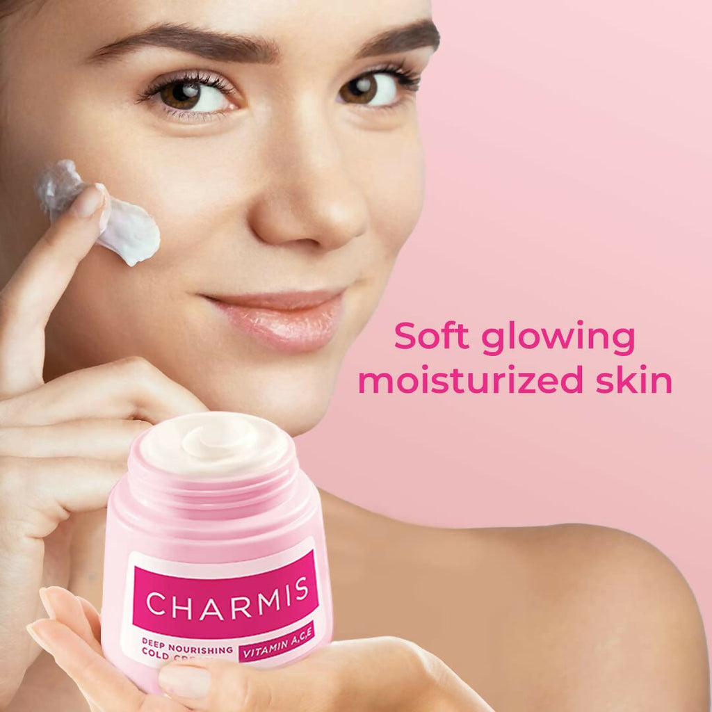 Charmis Deep Nourishing Cold Cream with Vitamin C, A and E for Glowing and Moisturized Skin | Grocsy