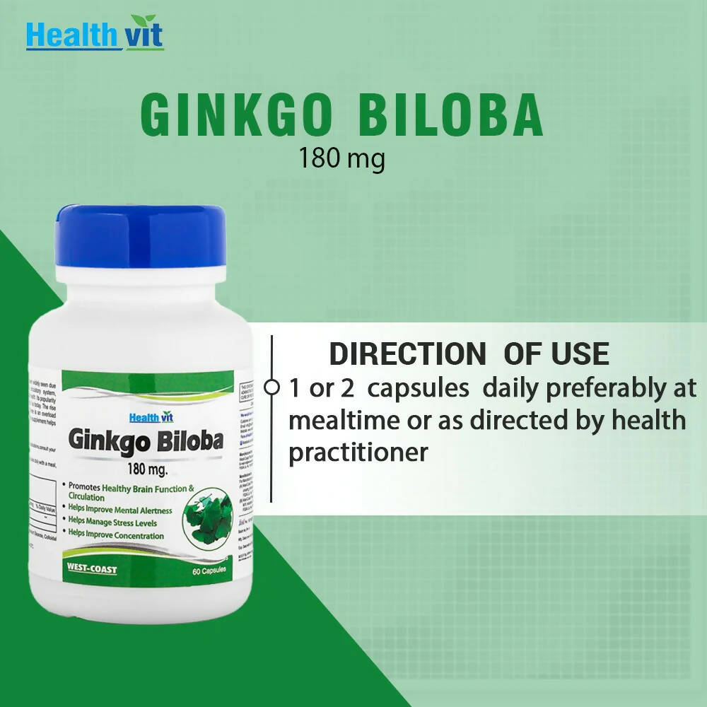 Healthvit Ginkgo Biloba Capsule | Grocsy
