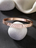 NVR Men's Rose Gold Stainless Steel Kada Bracelet