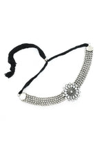 Mominos Fashion Johar Kamal Oxidised Silver-Plated Brass Finish Kundan Choker For Women (Silver) | Grocsy