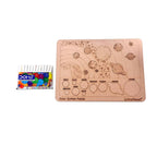Kraftsman Solar System Learning Puzzle Board | Color Kit included | Grocsy