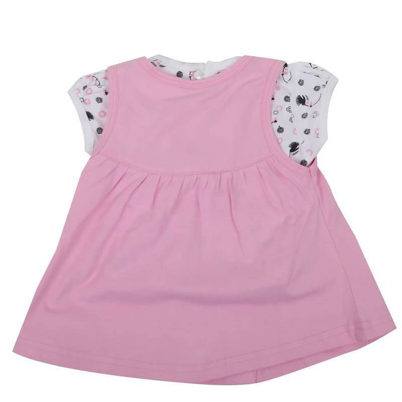 NammaBaby Baby Girl's A-Line Mini Frock Dress - Pink 114 | Grocsy