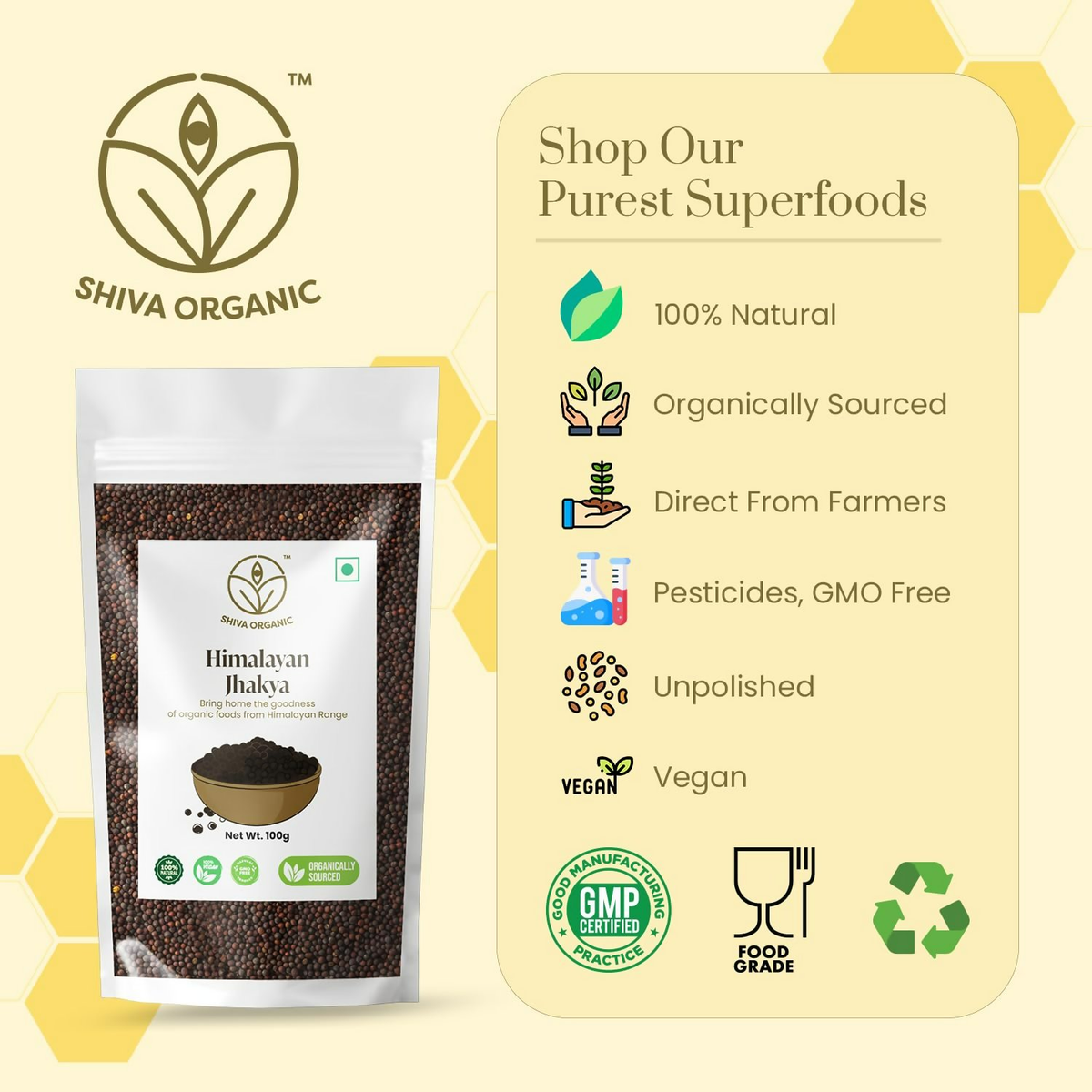 Shiva Organic Himalayan jakhiya seeds pahadi (Wild Mustard) Black Jakhya Seeds | Grocsy