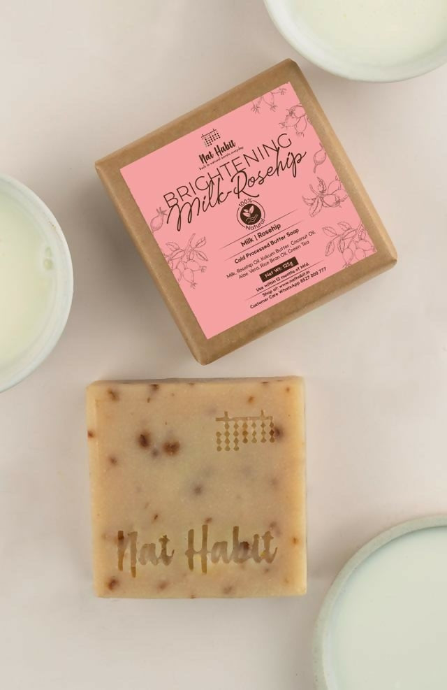 Nat Habit Cold Processed Brightening Milk-Rosehip Soap | Grocsy