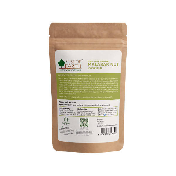 Bliss of Earth 100% Pure Natural Malabar Nut Powder | Grocsy