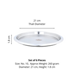Vinod Stainless Steel Two Tone Serving Dish/Salad Plate/Snack Plate | Grocsy