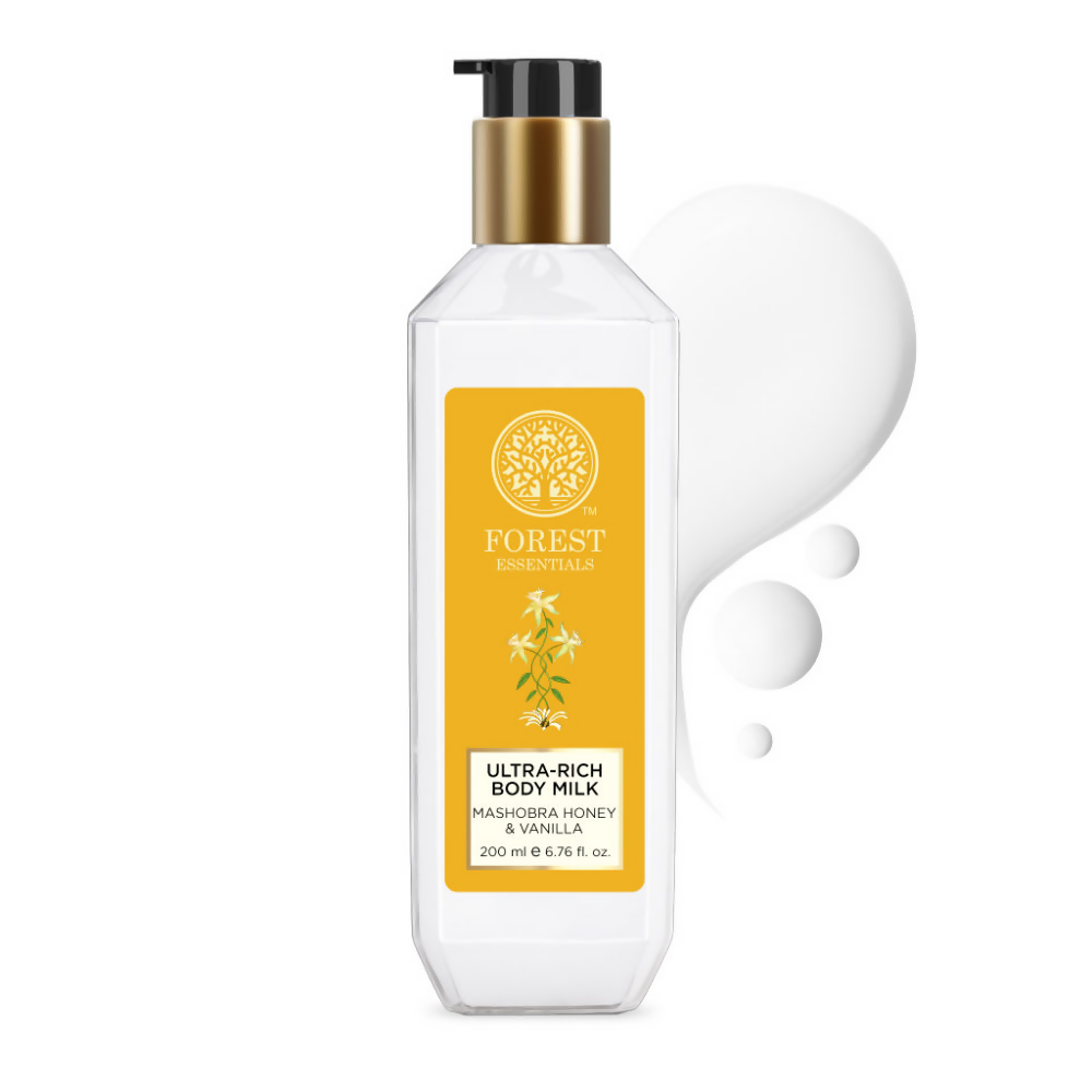 Forest Essentials Ultra Rich Body Milk Mashobra Honey & Vanilla Body Lotion | Grocsy