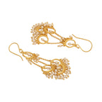 Nuyug 18k Golden Ring Pearl Drops Anti Tarnish Earrings | Grocsy