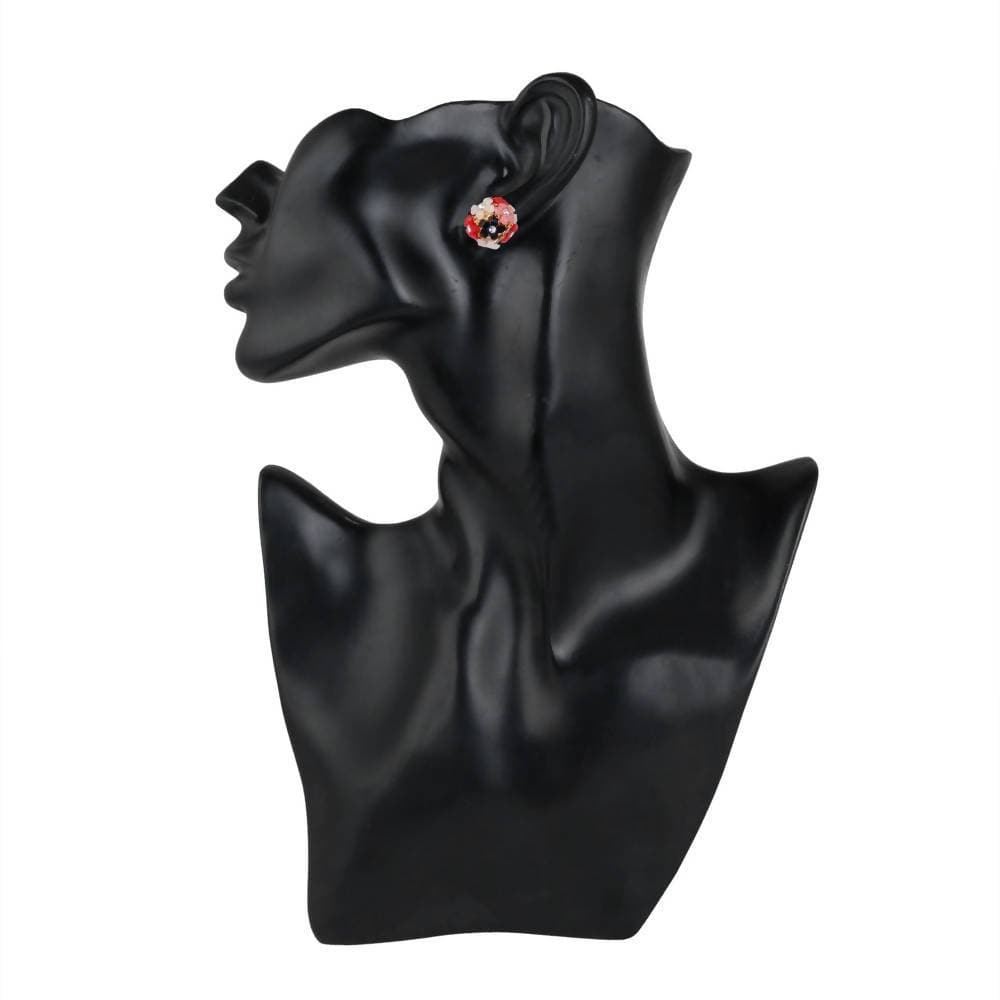 Trendoo Jewelry Gold-Polished Stylish Fancy Party Wear Multi Color Studs | Grocsy
