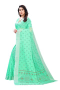 Vamika Green Chanderi Designer Saree (DIYA GREEN) | Grocsy